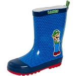 Botas azules de goma de agua  Mario Bros Luigi talla 26,5 infantiles 