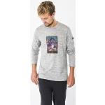 Camisetas deportivas grises de lana manga larga vintage con rayas talla S para hombre 