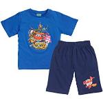 Super Wings - Pijama corto para niños de manga corta, 2 piezas, para niños, azul, 86 cm-92 cm