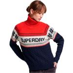 Jerséis rojos de lana cuello redondo rebajados con cuello redondo vintage de punto Superdry talla XL para mujer 