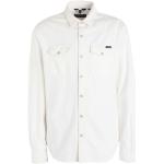 Camisas blancas de algodón de manga larga tallas grandes manga larga con logo Superdry talla XXL para hombre 