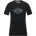 Camisetas negras de viscosa de manga corta manga corta con cuello redondo con logo Superdry talla S para hombre 