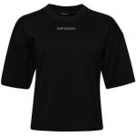 Camisetas negras rebajadas Superdry para mujer 