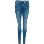 Jeans pitillos azules rebajados Superdry para mujer 