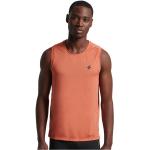 Camisetas deportivas naranja rebajadas con cuello redondo transpirables con logo Superdry talla XL para hombre 