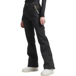 Pantalones negros de Softshell de esquí rebajados de invierno impermeables, transpirables con logo Superdry talla S para mujer 