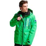 Chaquetas verdes de esquí impermeables, transpirables, cortaviento con capucha Superdry talla S para hombre 