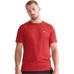 Camisetas deportivas rojas de poliester rebajadas manga corta transpirables Superdry talla XL para hombre 