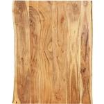 Mesas marrones de madera maciza de madera  rebajadas barnizadas 