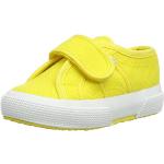 Zapatillas amarillas de algodón de lona con velcro informales SUPERGA talla 18 para mujer 