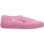Zapatillas rosa pastel de goma con cordones rebajadas con cordones de encaje SUPERGA talla 37 para mujer 