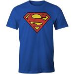 Camisetas azules de algodón de manga corta Superman manga corta con logo talla M para hombre 