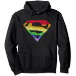Sudaderas negras de algodón con capucha Superman con logo talla S para mujer 