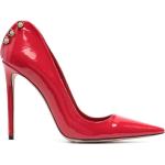 Sandalias rojas de cuero de cuero con tacón más de 9cm con logo talla 39 para mujer 