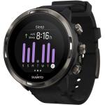 Relojes negros de cuero de pulsera rebajados con GPS con medidor de distancia edición limitada con correa de piel para multi-sport Suunto 9 de materiales sostenibles para mujer 