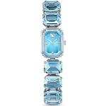 Relojes azules de acero inoxidable de pulsera impermeables Zafiro Swarovski para mujer 