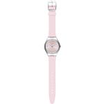 Relojes rosas de silicona de pulsera Cuarzo analógicos Swatch para mujer 