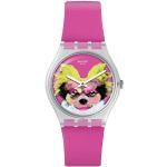 Relojes rosas de plástico de pulsera Cuarzo analógicos Swatch 3 Bar para mujer 