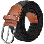 Cinturones elásticos negros de cuero con trenzado talla M para hombre 