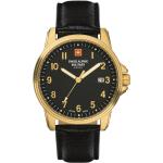 Relojes negros de acero inoxidable de pulsera hechos en Suiza Cuarzo Zafiro militares 10 Bar para hombre 