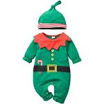 Disfraces verdes de Navidad infantiles con rayas 18 meses para bebé 