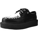 T.U.K. Anarchic Creeper - Zapatos Hombre y Mujer - Colour Black & White Vegan Leather - Zapatos con Cordones Estilo Puck, Gótico y Rockero - Talla EU38