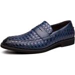 Zapatos azules de cuero con cordones de primavera con cordones vintage talla 45 para mujer 