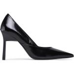 Zapatos negros de piel de tacón rebajados con tacón de aguja floreados Calvin Klein talla 38 para mujer 