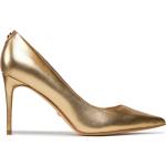 Zapatos dorados de piel de tacón rebajados con tacón de aguja floreados Guess talla 41 para mujer 