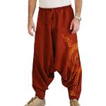 Pantalones bombachos rojos de piel tallas grandes hippie talla 3XL para hombre 