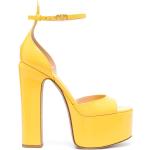 Sandalias amarillas de charol con plataforma con tacón cuadrado con tacón más de 9cm Valentino Garavani talla 39 para mujer 