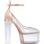Zapatos transparentes de cuero con plataforma con tacón cuadrado Valentino Garavani talla 40,5 para mujer 