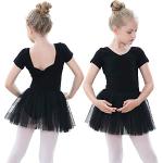 Vestidos negros de algodón de ballet infantiles 6 años para niña 