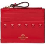 Monedero rojos de piel con logo Valentino Garavani para mujer 