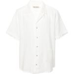 Camisas blancas de popelín de lino  manga corta con borlas talla L para hombre 