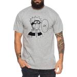 Camisetas grises de manga corta Naruto talla L para hombre 