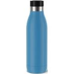 TEFAL BLUDROP - Botella de agua reutilizable de acero inoxidable, bebidas calientes y frías, apta para lavavajillas, a prueba de fugas, 0,5 L, azul