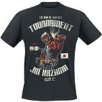 TEKKEN Jin Kazama Hombre Camiseta Negro M, 100% algodón, Regular