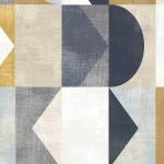 Tela al corte tapicería lino mondrian turquesa ancho 280 cm