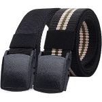Cinturones negros de lona con hebilla  para navidad transpirables militares talla XL para mujer 