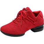 Zapatillas antideslizantes rojas con cordones informales de punto talla 41 para mujer 