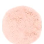 Alfombras rosas de piel de cordero para dormitorio 120 cm de diámetro 