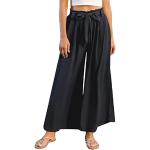 Pantalones acampanados azul marino de poliester de verano tallas grandes informales talla XXL para mujer 