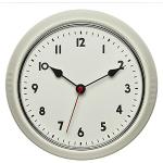 TFA Dostmann Reloj de Pared Retro 60.3541.09 Vintage analógico de Metal Beige, 240 x 68 x 240 mm