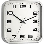 TFA Reloj de Pared electrónico Plata de 300 mm, Acero Inoxidable