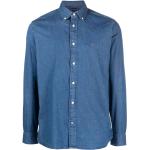 Camisas entalladas azules de algodón rebajadas Tommy Hilfiger Sport para hombre 