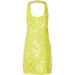 Vestidos amarillos sin mangas rebajados mini sin mangas con cuello redondo The Attico con lentejuelas talla XS para mujer 