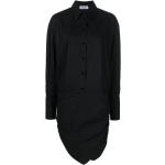 Vestidos asimétricos negros de algodón rebajados con escote asimétrico The Attico talla S para mujer 