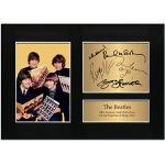 The Beatles John Lennon Ringo Starr Paul McCartney George Harrison Memorabilia firmado A4 con autógrafo impreso para reproducción de fotos y fotos