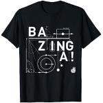 Camisetas negras de encaje con encaje  The Big Bang Theory Bazinga de encaje talla S para hombre 